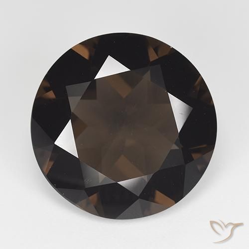 11.69ct Natural Chocolate Brown Smoky Quartz, Round, VVS-VS