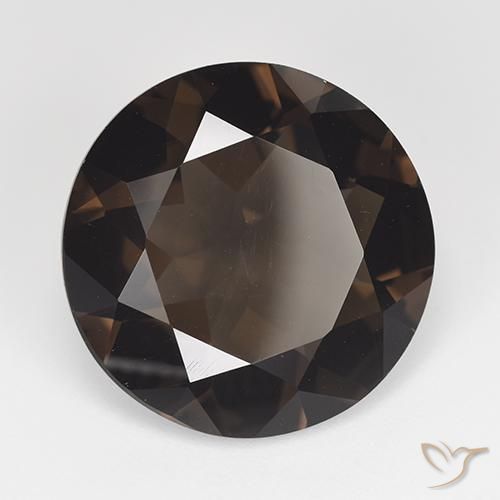 11.69 ct Brown Smoky Quartz Stone, Natural Smoky Quartz in Round Facet Shape for Sale