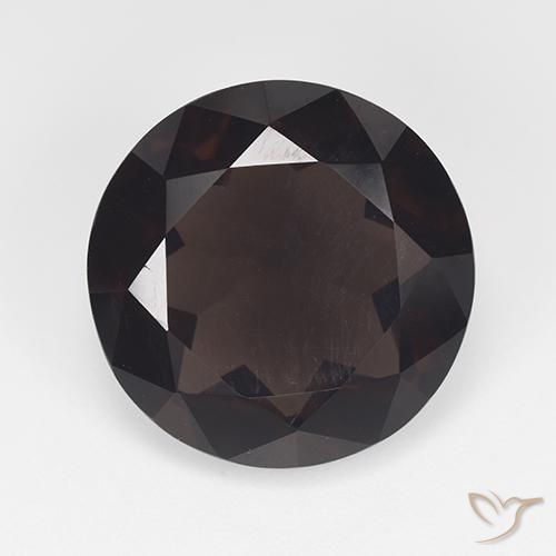 11.15ct Natural Dark Brown Smoky Quartz, Round, VVS-VS