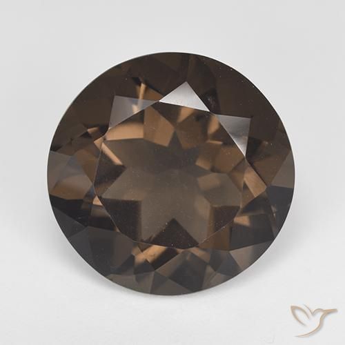11.72ct Natural Medium Brown Smoky Quartz, Round, VVS-VS
