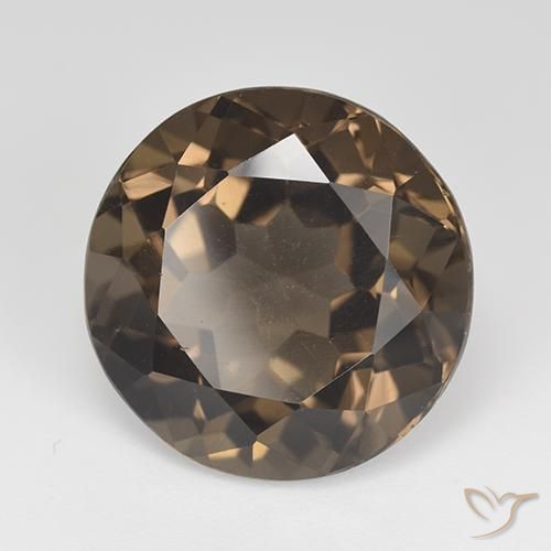 14.30 ct Brown Smoky Quartz Stone, Natural Smoky Quartz in Round Facet Shape for Sale