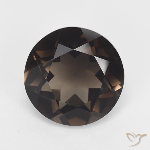 Umber Brown Smoky Quartz Gem - 8.4ct Round Facet (ID: 514951)