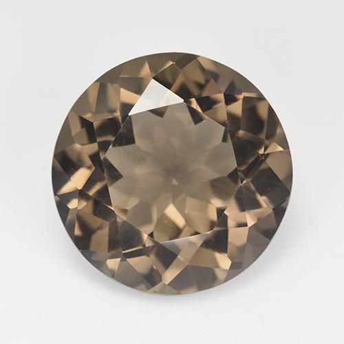 Hickory Brown Smoky Quartz Gem - 12.3ct Round Facet (ID: 514959)