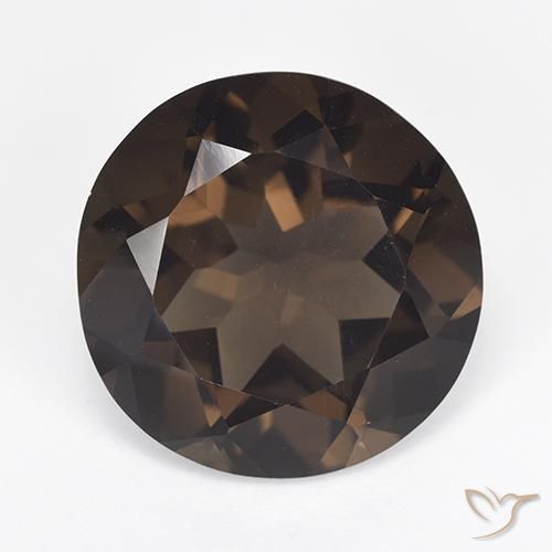 来自巴西的 12,7 克拉圆形 棕色烟晶,尺寸 16,4 mm 毫米,vvs-vs净度,天然宝石,1 中褐色烟晶,莫氏硬度为 7 适合日常佩戴饰品, Photo A