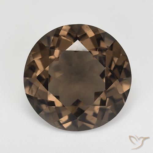 12.54ct Natural Warm Brown Smoky Quartz, Round, VS