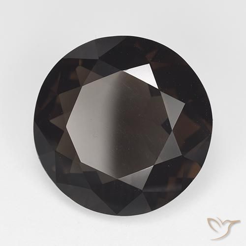 11.91 ct Brown Smoky Quartz Stone, Natural Smoky Quartz in Round Facet Shape for Sale