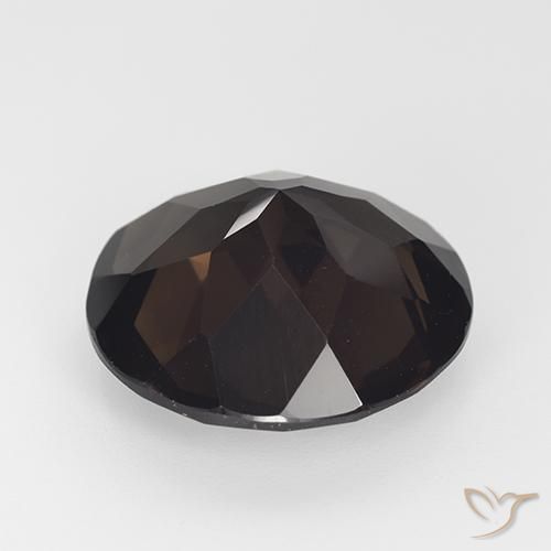 Smoky Quartz Gemstone in 17 mm (calibrated) Size for Sale, Smoky Quartz Stone in Dark Brown Color