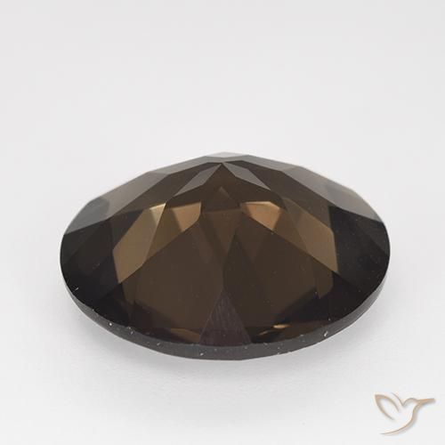 Smoky Quartz Gemstone in 18 mm (calibrated) Size for Sale, Smoky Quartz Stone in Umber Brown Color