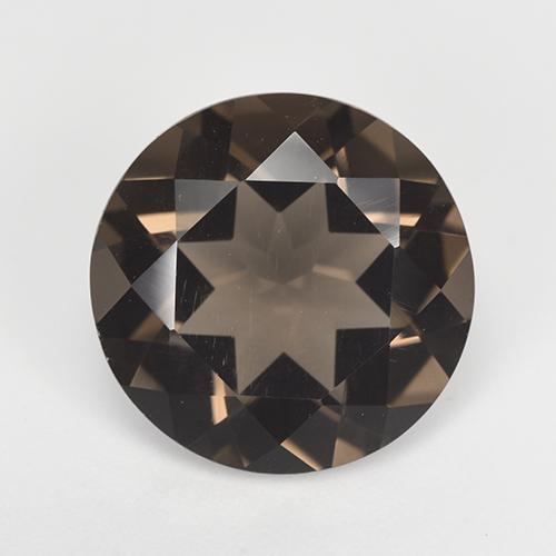 Medium Brown Дымчатый Кварц Камень - 7.5ct Круглая Фасетная Огранка (ID: 515509)