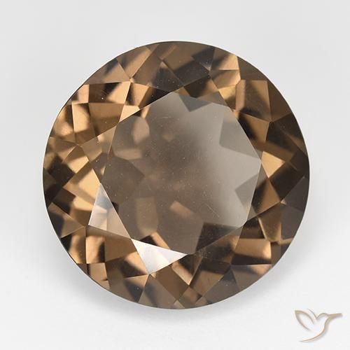 11.57 ct Brown Smoky Quartz Stone, Natural Smoky Quartz in Round Facet Shape for Sale