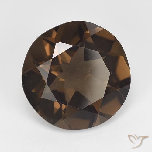 6.62 ct Brown Smoky Quartz Stone, Natural Smoky Quartz in Round Facet Shape for Sale