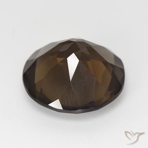 Smoky Quartz Gemstone in 13 mm (calibrated) Size for Sale, Smoky Quartz Stone in Deep Brown Color