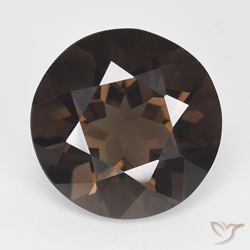 14.57ct Natural Medium Brown Smoky Quartz, Round, VS