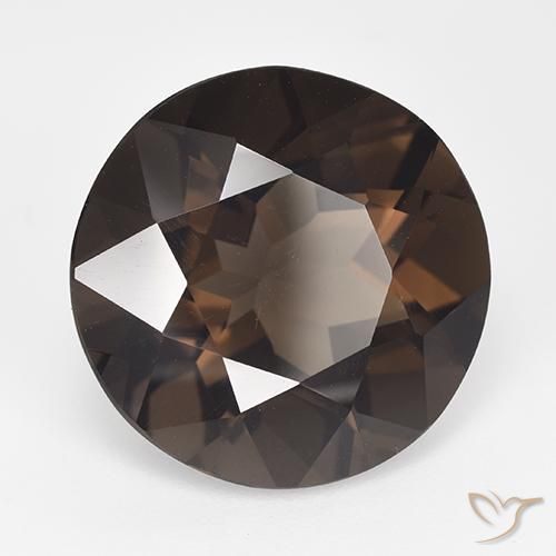 14.57 ct Brown Smoky Quartz Stone, Natural Smoky Quartz in Round Facet Shape for Sale
