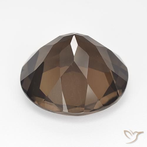 Smoky Quartz Gemstone in 17 mm (calibrated) Size for Sale, Smoky Quartz Stone in Medium Brown Color