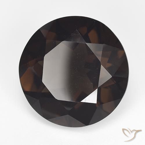 13.90 ct Brown Smoky Quartz Stone, Natural Smoky Quartz in Round Facet Shape for Sale