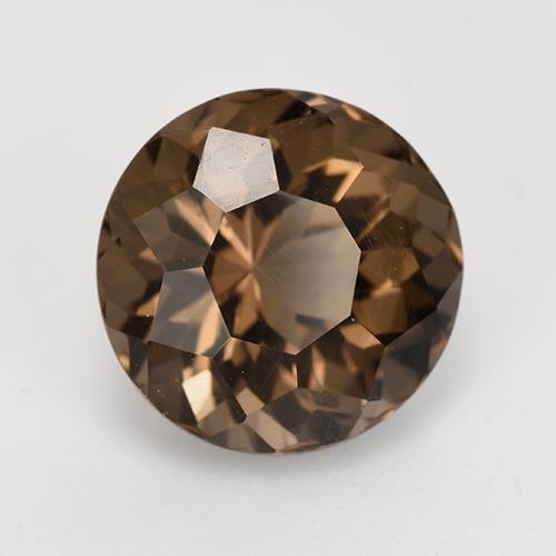 4.84 ct Brown Smoky Quartz Stone, Natural Smoky Quartz in Round Facet Shape for Sale