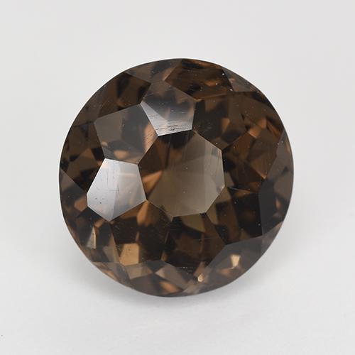 5.28 ct Brown Smoky Quartz Stone, Natural Smoky Quartz in Round Facet Shape for Sale