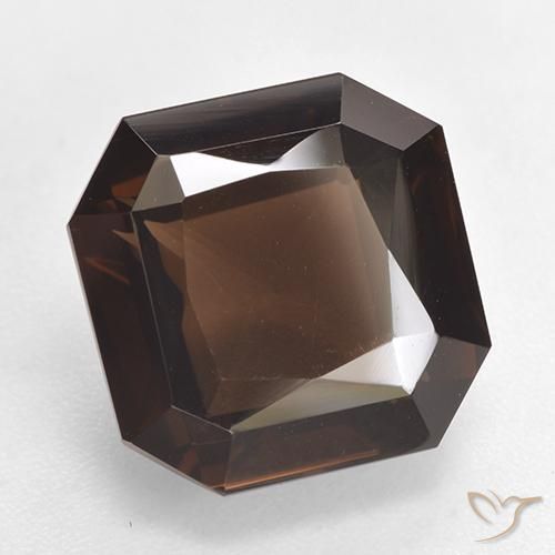 7.01 ct Brown Smoky Quartz Stone, Natural Smoky Quartz in Octagon / Scissor Cut Shape for Sale