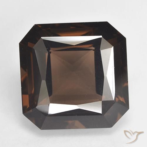 13.06ct Natural Medium Brown Smoky Quartz, Emerald Cut, VVS