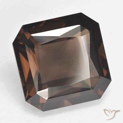 13.06 ct Brown Smoky Quartz Stone, Natural Smoky Quartz in Octagon / Scissor Cut Shape for Sale