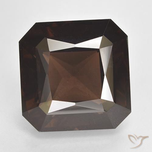 14.13ct Natural Reddish Brown Smoky Quartz, Emerald Cut, VVS