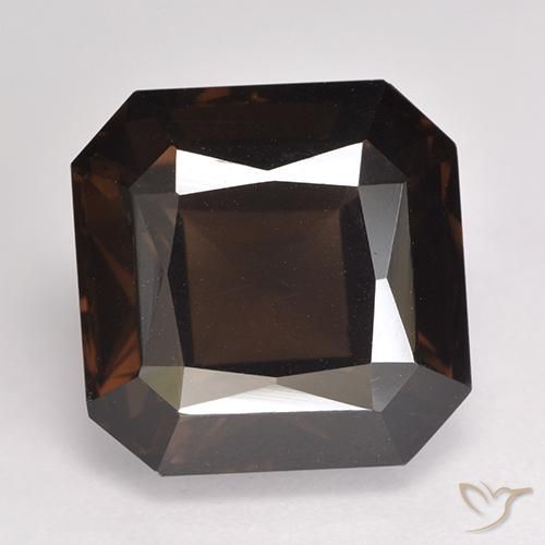 9.51ct Natural Chocolate Brown Smoky Quartz, Emerald Cut, VVS-VS