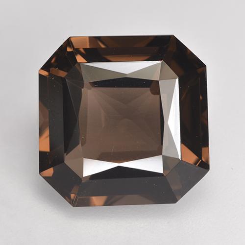 Medium Brown Rauchquarz Edelstein - 7.5ct Oktagon Scheren Schliff (ID: 530635)
