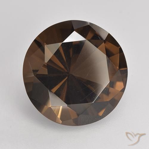 6.79 ct Brown Smoky Quartz Stone, Natural Smoky Quartz in Diamond-Cut Shape for Sale