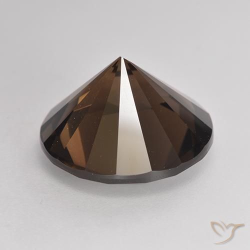 Smoky Quartz Gemstone in 13 mm (calibrated) Size for Sale, Smoky Quartz Stone in Dark Brown Color