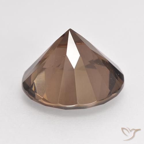 Smoky Quartz Gemstone in 12.5 mm Size for Sale, Smoky Quartz Stone in Warm Brown Color