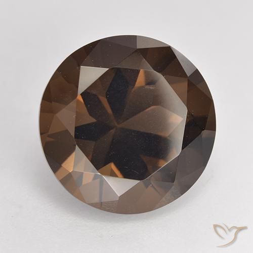 7.04 ct Brown Smoky Quartz Stone, Natural Smoky Quartz in Diamond-Cut Shape for Sale