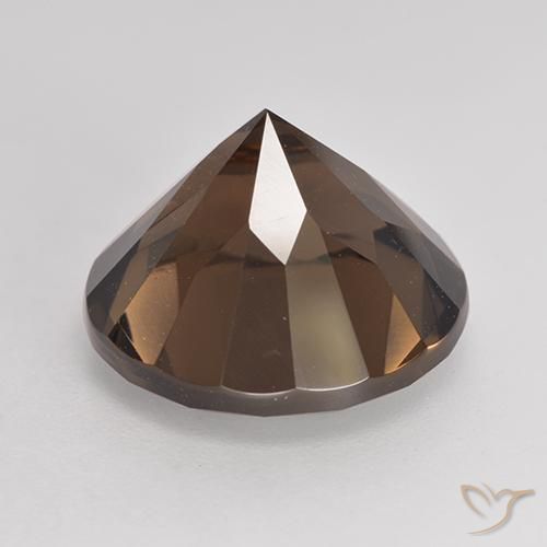 Smoky Quartz Gemstone in 13 mm (calibrated) Size for Sale, Smoky Quartz Stone in Hickory Brown Color