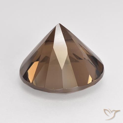 Smoky Quartz Gemstone in 12 mm (calibrated) Size for Sale, Smoky Quartz Stone in Hickory Brown Color