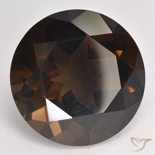 17.71 ct Brown Smoky Quartz Stone, Natural Smoky Quartz in Round Facet Shape for Sale