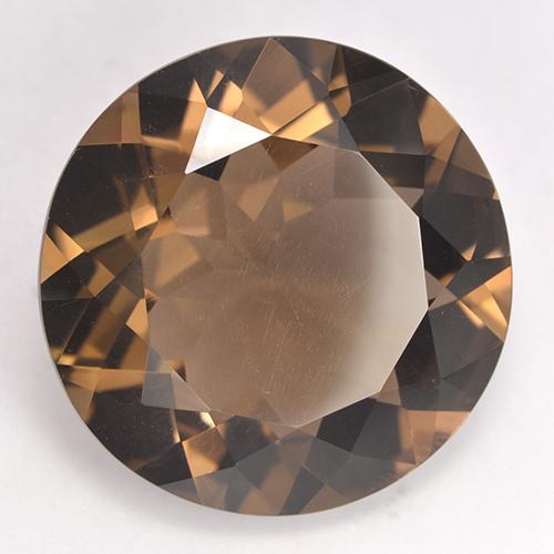 18.95 ct Brown Smoky Quartz Stone, Natural Smoky Quartz in Round Facet Shape for Sale