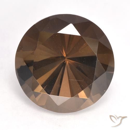 9.01ct Natural Medium Brown Smoky Quartz, Round, VVS