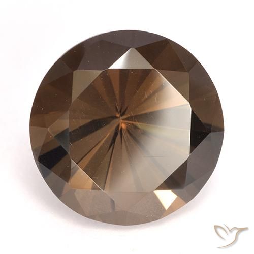 9.01 ct Brown Smoky Quartz Stone, Natural Smoky Quartz in Diamond-Cut Shape for Sale
