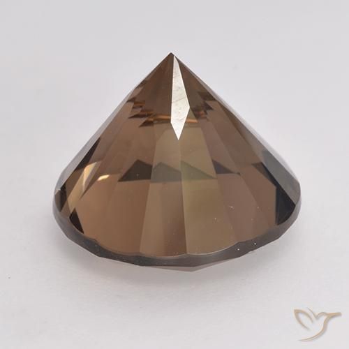 Smoky Quartz Gemstone in 13 mm (calibrated) Size for Sale, Smoky Quartz Stone in Medium Brown Color