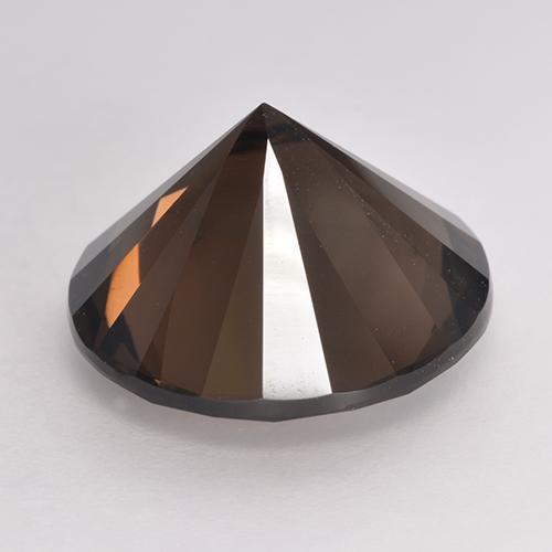 Smoky Quartz Gemstone in 15 mm (calibrated) Size for Sale, Smoky Quartz Stone in Dark Brown Color