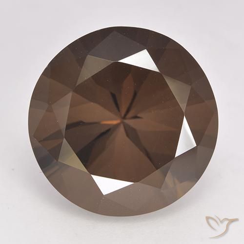 10.64ct Natural Medium Brown Smoky Quartz, Round, VVS-VS