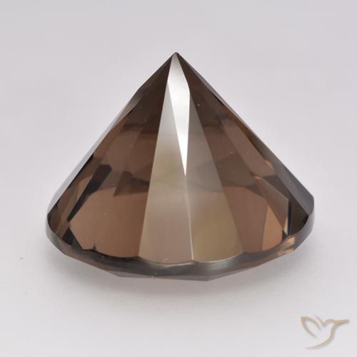 Smoky Quartz Gemstone in 15 mm (calibrated) Size for Sale, Smoky Quartz Stone in Medium Brown Color