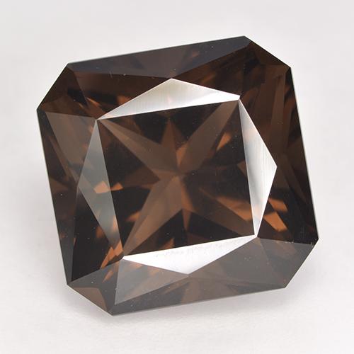 Quarzo fumé Ottagono / taglio a forbice da 11,27 ct dal Brasile, dimensione 13,8 x 13,7mm, purezza VVS-VS, pietra preziosa naturale non trattati, Quarzo fumé 1pc in colore Marrone scuro, durezza Mohs di 7 adatto per gioielli da indossare ogni giorno, Photo A