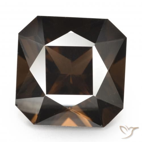 7.33ct Natural Umber Brown Smoky Quartz, Emerald Cut, VVS-VS