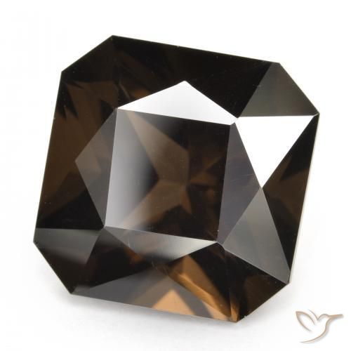 7.33 ct Brown Smoky Quartz Stone, Natural Smoky Quartz in Octagon / Scissor Cut Shape for Sale