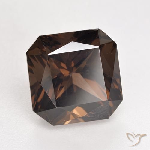 6.08 ct Brown Smoky Quartz Stone, Natural Smoky Quartz in Octagon / Scissor Cut Shape for Sale