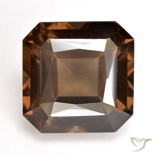 9.51ct Natural Hickory Brown Smoky Quartz, Emerald Cut, VS