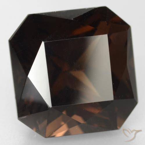 13.36 ct Brown Smoky Quartz Stone, Natural Smoky Quartz in Octagon / Scissor Cut Shape for Sale