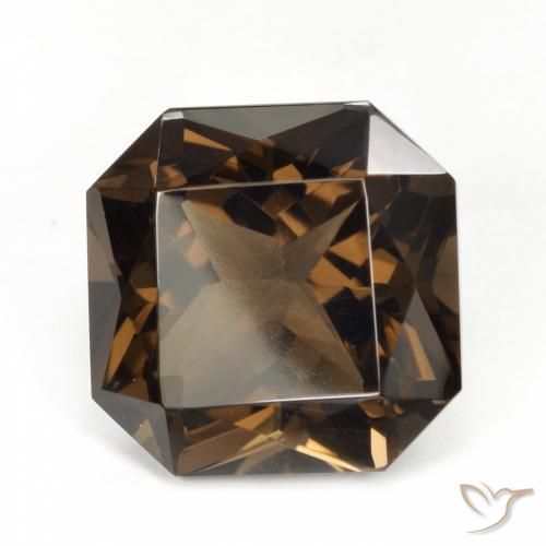 8.41 ct Brown Smoky Quartz Stone, Natural Smoky Quartz in Octagon / Scissor Cut Shape for Sale