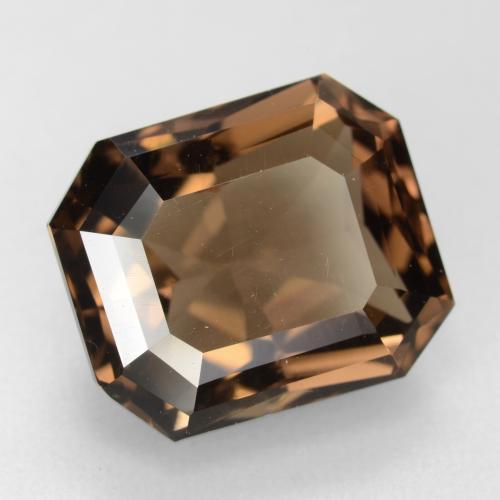 7.41 ct Brown Smoky Quartz Stone, Natural Smoky Quartz in Octagon Facet Shape for Sale